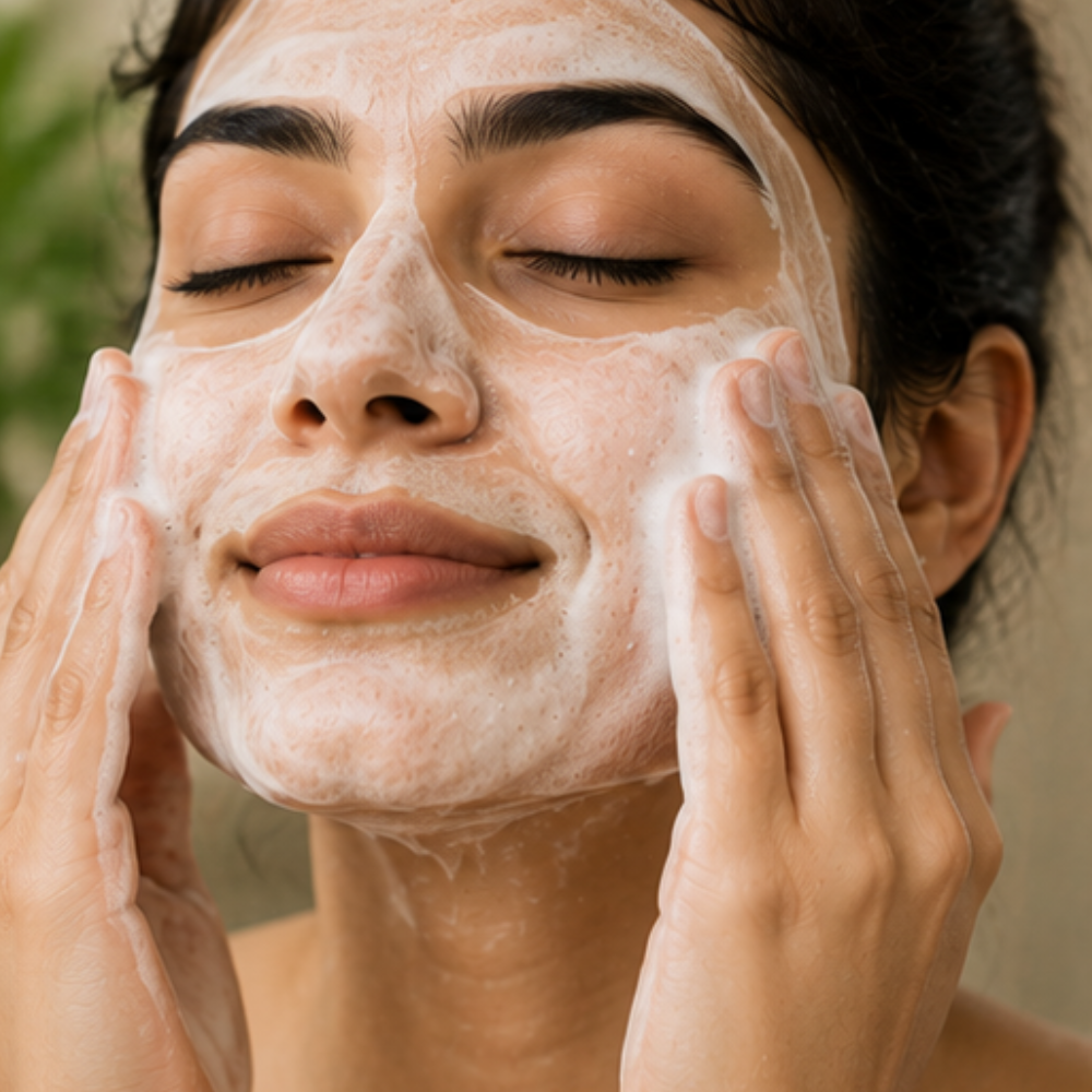 Cleanse Face In Circular Motions