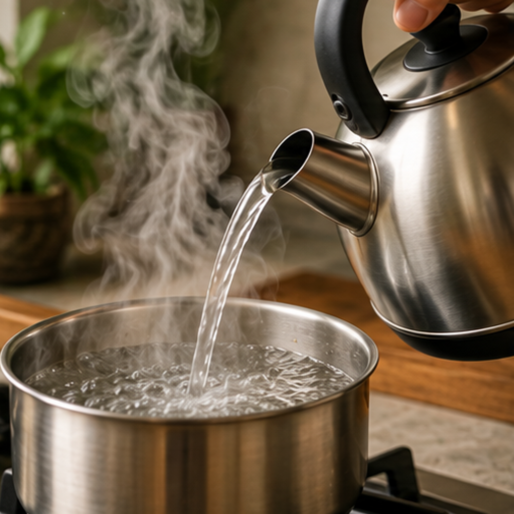 Boil Fresh Filtered Water