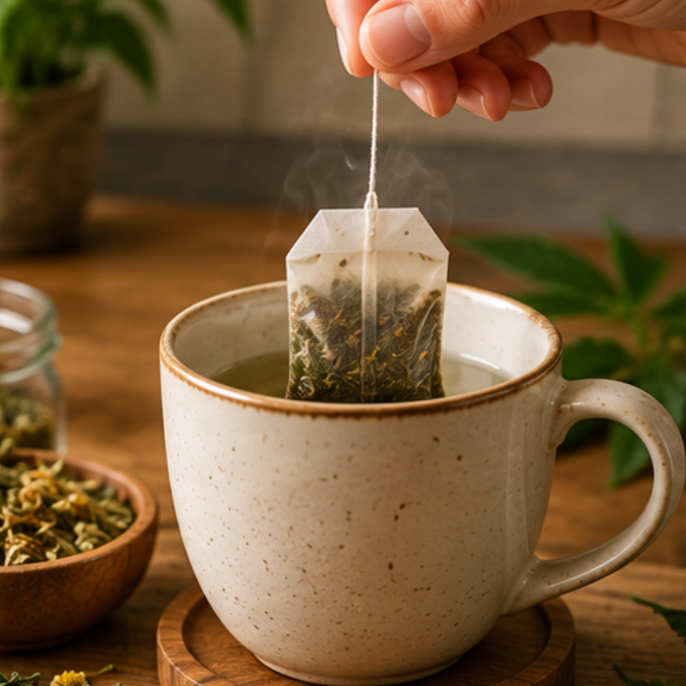 Add Herbal Blend To Cup