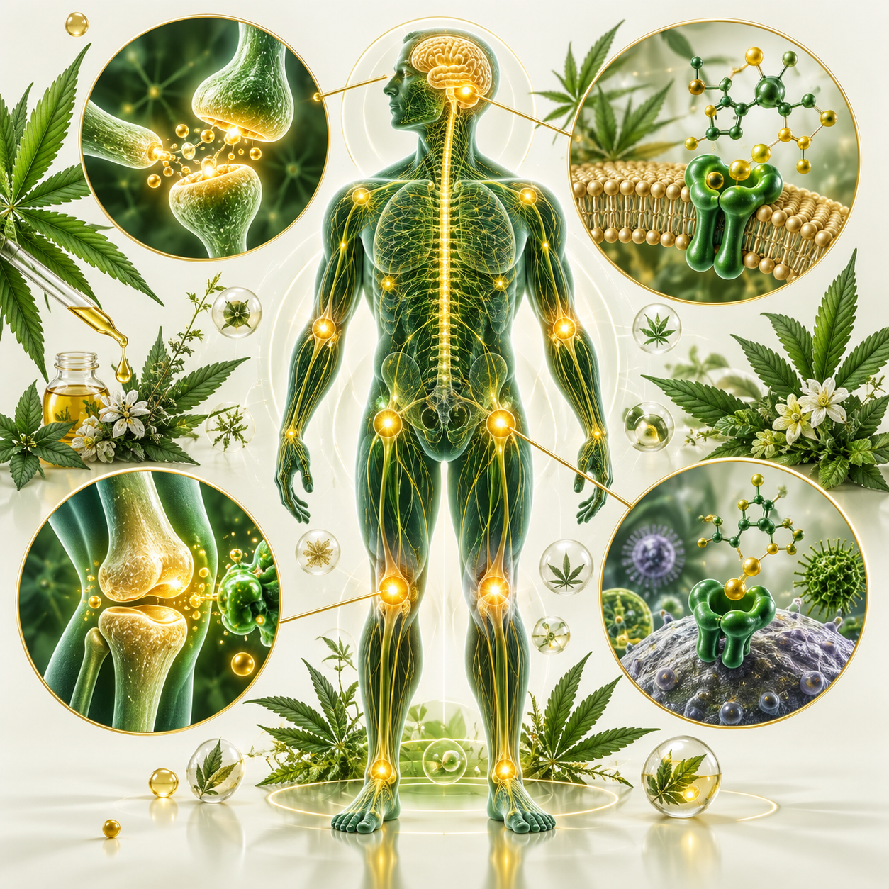 Endocannabinoid System ECS Receptor Pathway Diagram
