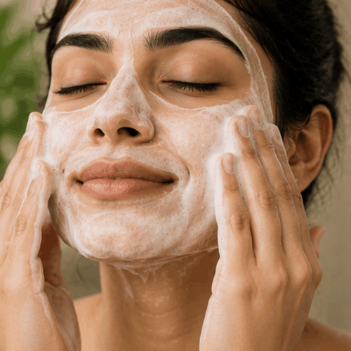 Cleanse Face In Circular Motions