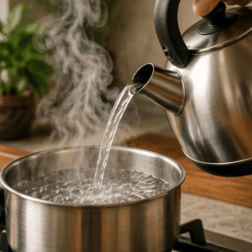 Boil Fresh Filtered Water