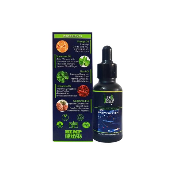 Cure By Design Therapeutic Body Oil for Motivation