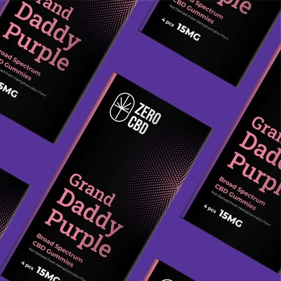 Zero CBD Grand Daddy Purple Broad Spectrum CBD Gummies (4 Pcs)