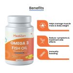 MediZen Omega 3 1000mg | 180mg EPA & 120mg DHA | Targeted Cancer Support & Recovery | 90 Softgel Capsules