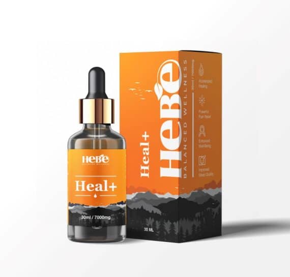 Hebe Heal+ - 7000mg (1:4 CBD:THC Ratio)  - Full Spectrum CBD Oil for Pain Relief, Restful Sleep and Stress