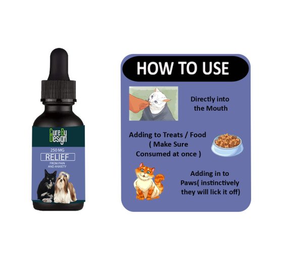 Cure By Design Relief 250mg CBD for Small Animals