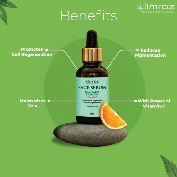 Imroz Face Serum with Vitamin C, Hemp Seed Oil & Kakadu Plum