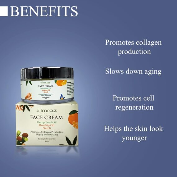 Imroz Face Cream with Hemp Seed oil & Rosehip Oil