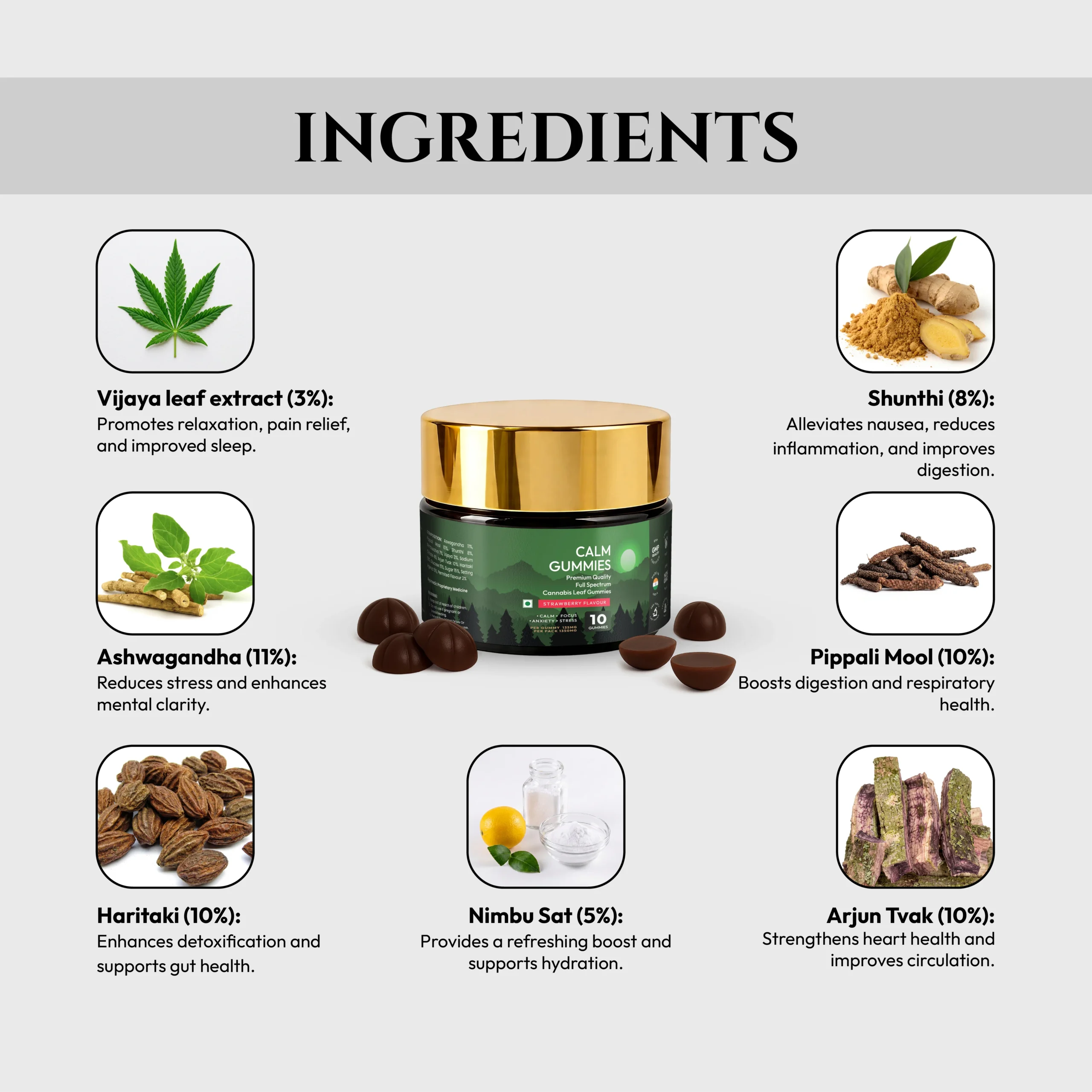 Polyherbs CALM CBD Gummies Ingredients
